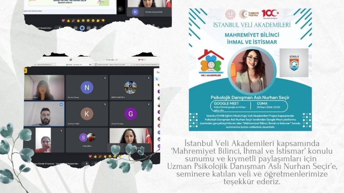 İstanbul Veli Akademileri Projesi - ‘Mahremiyet Bilinci, İhmal ve İstismar’ Konulu Seminerimiz Gerçekleştirildi